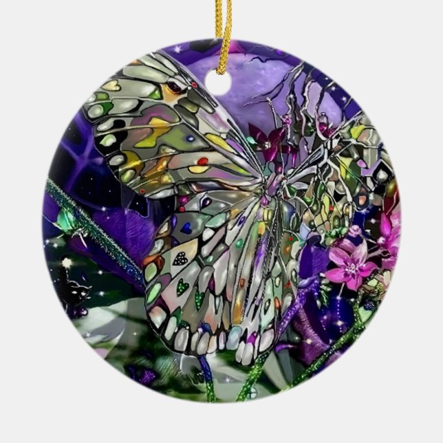 Moon Struck! Ceramic Tree Decoration (Front)