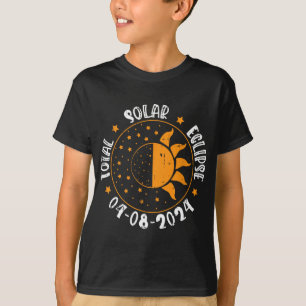 Moon Sun Retro Total Solar Eclipse April 8 2024 To T-Shirt