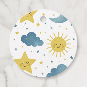 Moon, Sun & Stars Celestial Baby Shower Favour Tags
