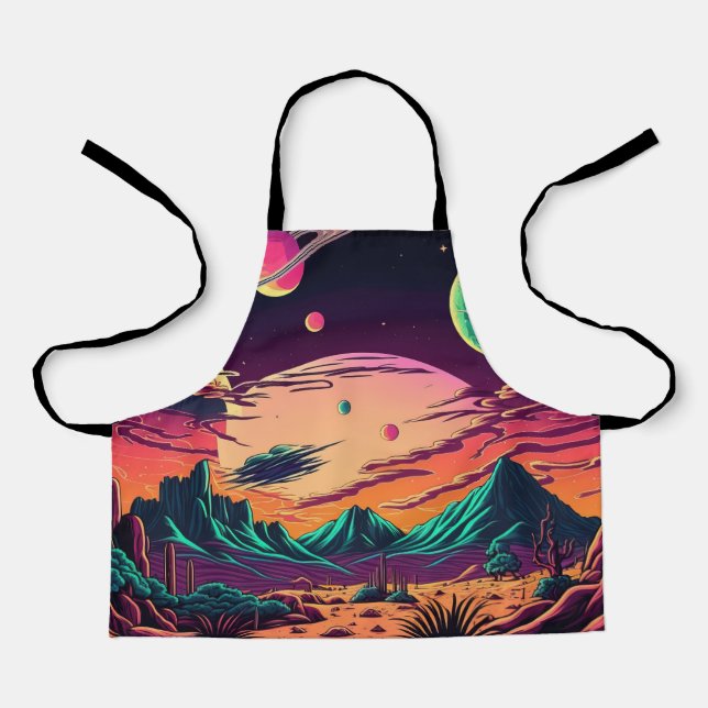 Moon Surrealist escapism Apron (Front)