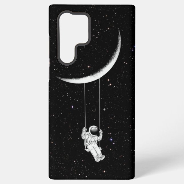 “Moon Swing Astronaut” Phone Case 🌙🚀✨ (Back)
