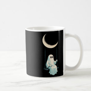Moon Swing Ghost Shirt Spooky Cute Night October  Coffee Mug