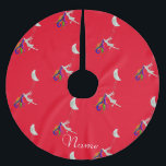 Moon Swinging Redhead Thunder_Cove Brushed Polyester Tree Skirt<br><div class="desc">Swinging on the moon multi-coloured female doing her own thing together,  customise with your own greeting,  name,  message,  etc</div>