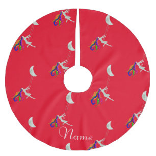 Moon Swinging Redhead Thunder_Cove Brushed Polyester Tree Skirt
