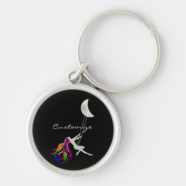 Moon Swinging Redhead Thunder_Cove Key Ring (Front)