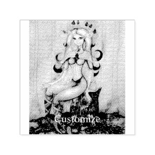 Moon Swinging Redhead Thunder_Cove Self-inking Stamp