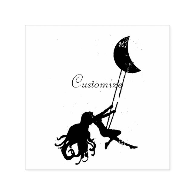 Moon Swinging Redhead Thunder_Cove  Self-inking Stamp (Design)