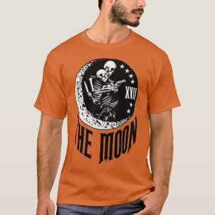 Moon Tarot Card Skeleton Couple Outlaw Gothic Astr T-Shirt
