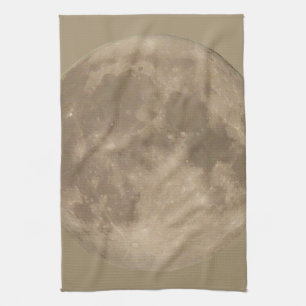 Moon Towel Full Moon Dish Towel Moon Decor