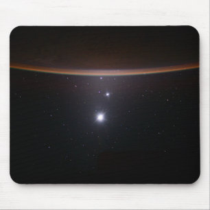 Moon, Venus, Jupiter & Earth (ISS) (NASA) (Space) Mouse Pad