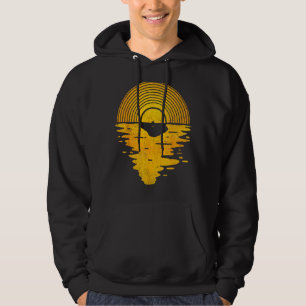 Moon Vinyl Records Collector Music Lovers Album Me Hoodie
