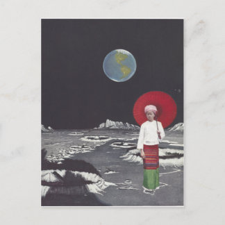Moon walk - invitation postcard