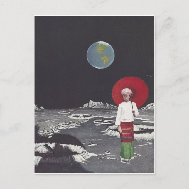 Moon walk - invitation postcard (Front)