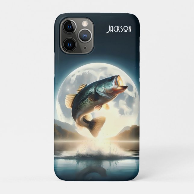 Moon Water & Bass Leaping Case-Mate iPhone Case (Back)
