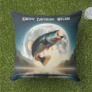Moon Water & Bass Leaping Cushion