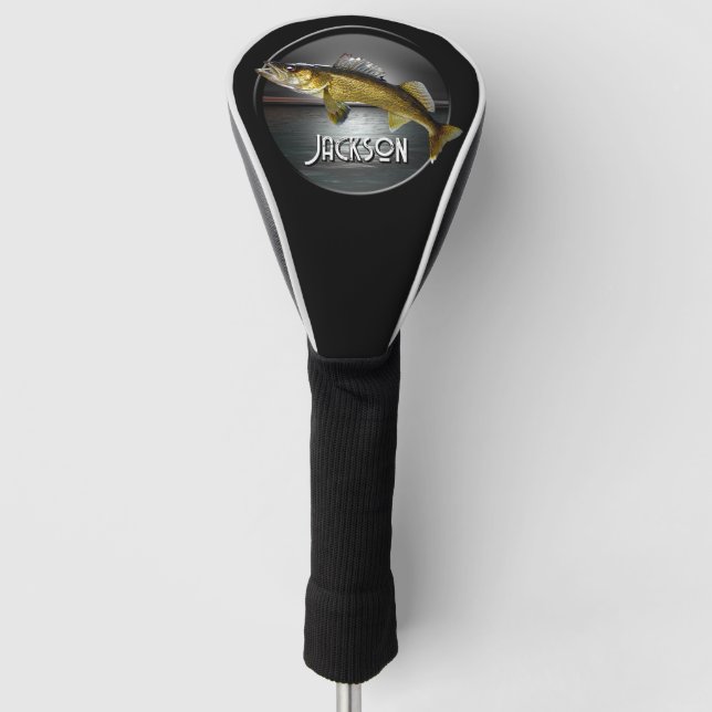 Moon Water & Walleye Pike Golf Head Cover (Front)
