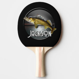 Moon Water & Walleye Pike Ping Pong Paddle