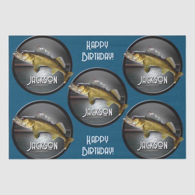 Moon Water & Walleye Pike  Tissue Paper (Front)