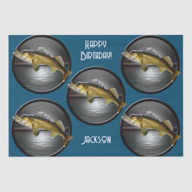 Moon Water & Walleye Pike  Tissue Paper (Front)