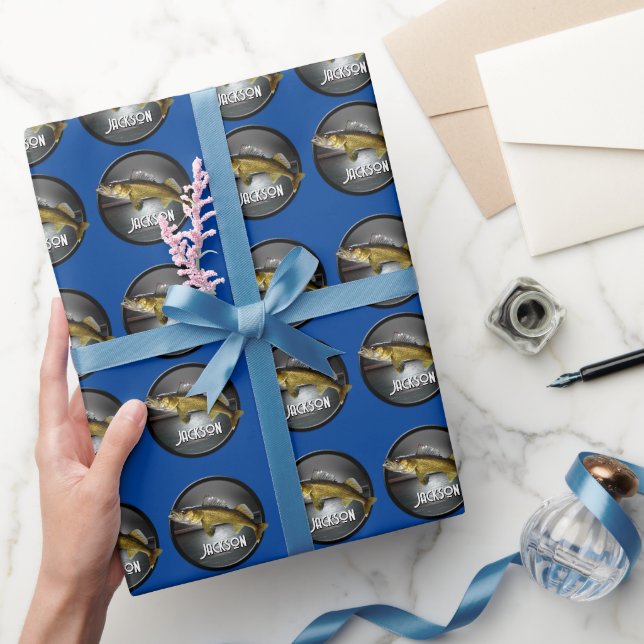 Moon Water & Walleye Pike  Wrapping Paper (Gifting)