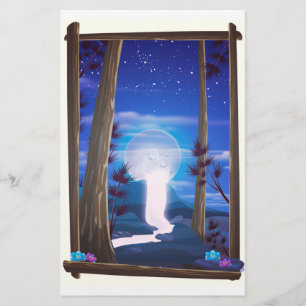 Moon Waterfall Stationery