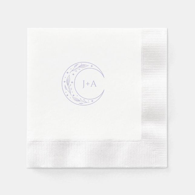 Moon Whimsical Wedding Napkin (Front)