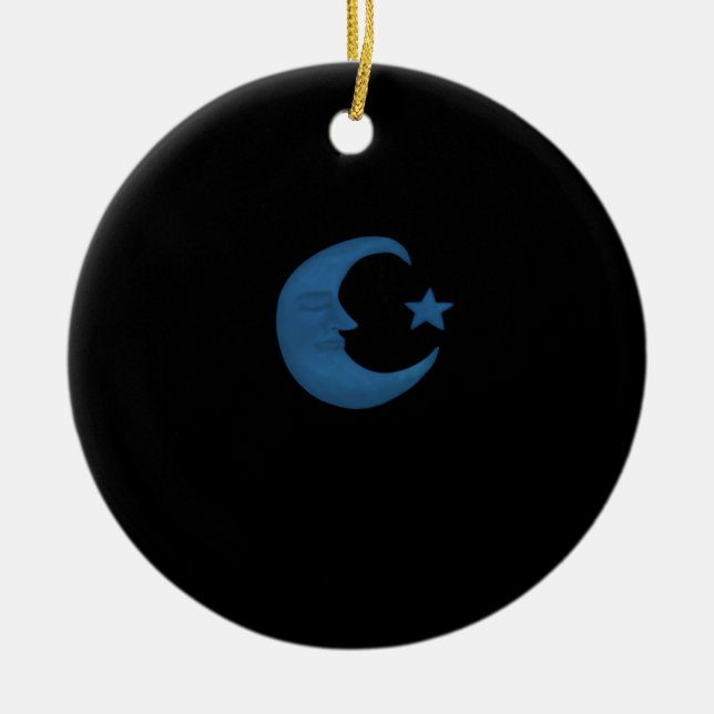 Moon Whimsigoth Ceramic Tree Decoration (Front)