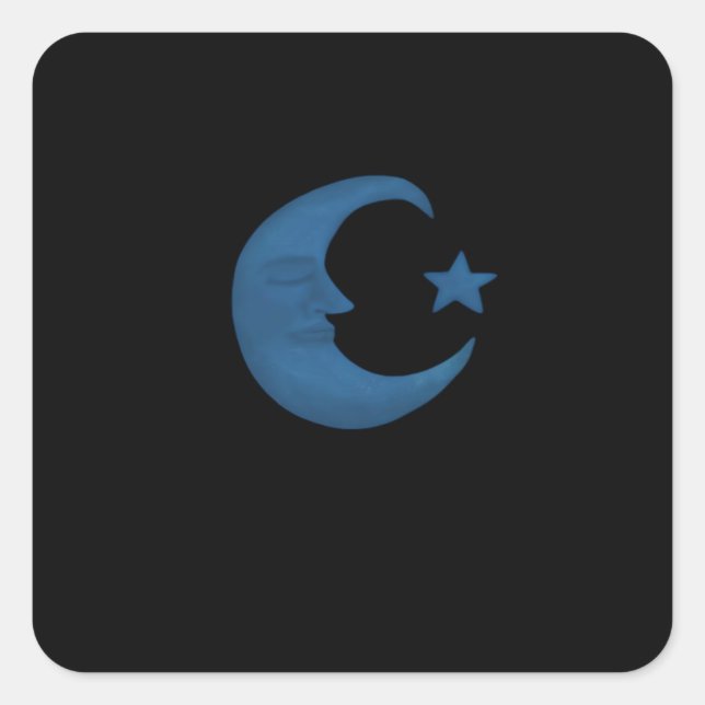 Moon Whimsigoth Square Sticker (Front)