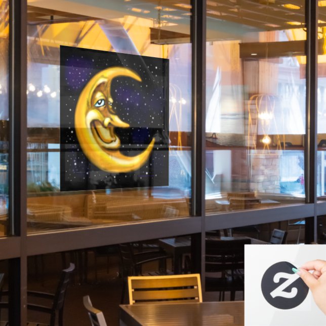 Moon Window Cling (Restaurant Window)
