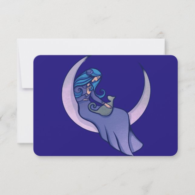 Moon Witch MoonChild Pagan  Invitation (Front)