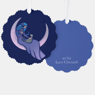 Moon Witch MoonChild Pagan  Tree Decoration Card