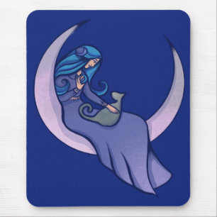 Moon Witch MoonChild Pagan Wicca Art Mouse Pad