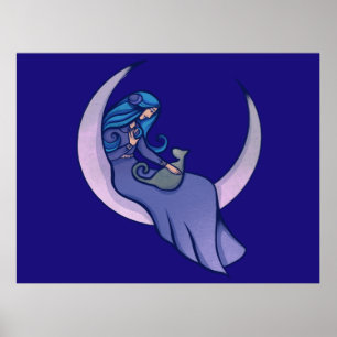 Moon Witch MoonChild Pagan Wicca Poster
