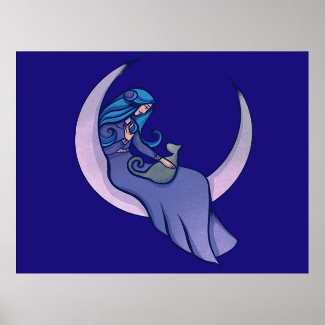 Moon Witch MoonChild Pagan Wicca  Poster (Front)