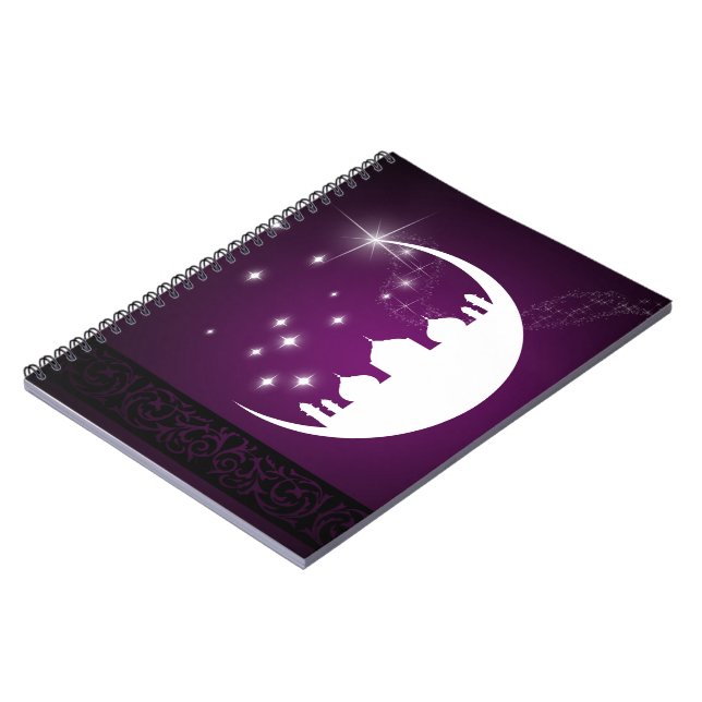 Moon with Mosque Silhouette - Notebook (Left Side)