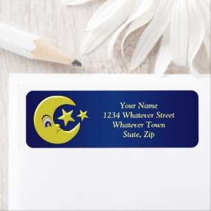 Moon With Stars Return Address