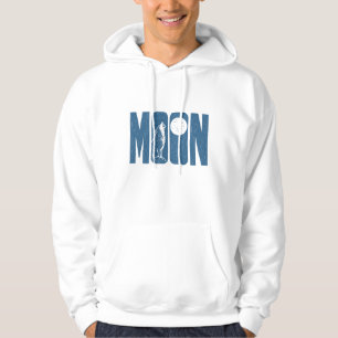 Moon Wolf Halloween Linocut Design Hoodie