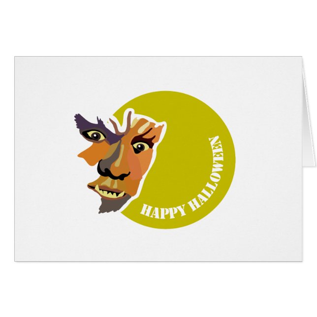 Moon Wolf, Happy Halloween (Front Horizontal)