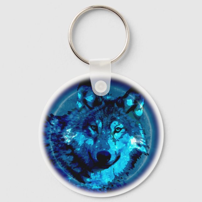 Moon Wolf Key Ring (Front)