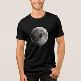 Moon Worm Surreal Full Moon Space Art Tri-Blend Shirt