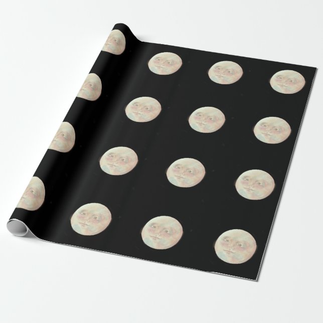 Moon Wrapping Paper (Unrolled)