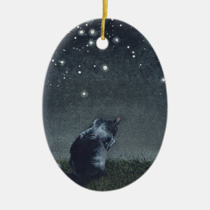 "Moonbathing" Ceramic Tree Decoration