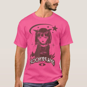 Moonbeam Gothic Rock Girl Aesthetic Punk Rocker Lo T-Shirt