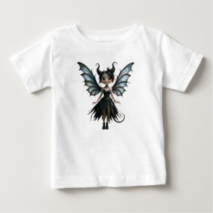 Moonborn Little Shadow, the Cute Gothic Fairy Baby T-Shirt