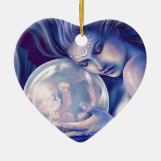 Moonborn - Mermaid and Baby Ceramic Tree Decoration