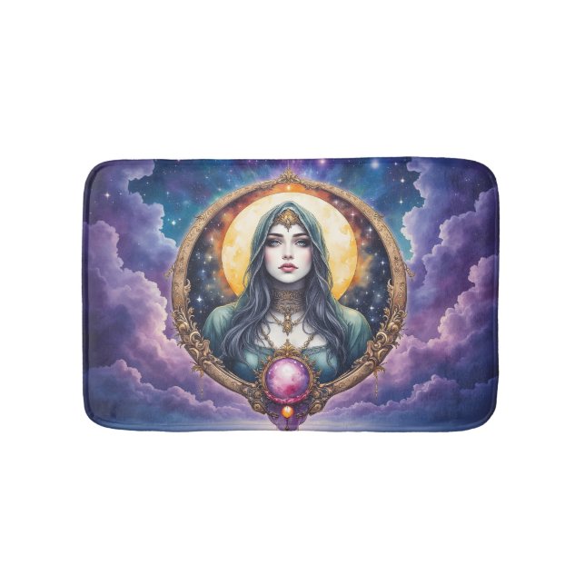 Moonbound Dreamkeeper – Guardian of the Night.   Bath Mat (Front)