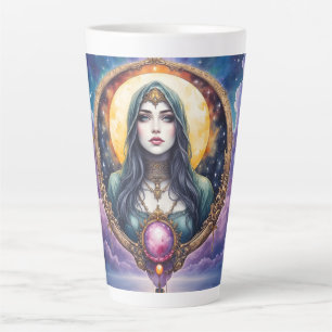 Moonbound Dreamkeeper – Guardian of the Night. Latte Mug