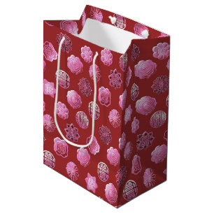 Mooncakes pink and red medium gift bag