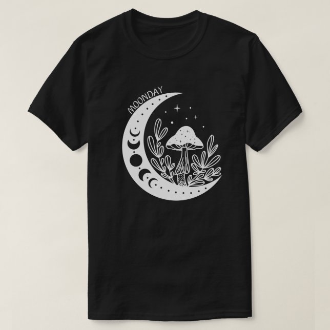 Moonday and mushrooms T-Shirt (Design Front)