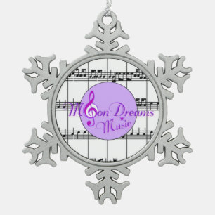 MoonDreams Music Pewter Snowflake Ornament